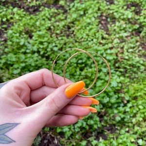 14K Gold Filled 2” Gold Hoops